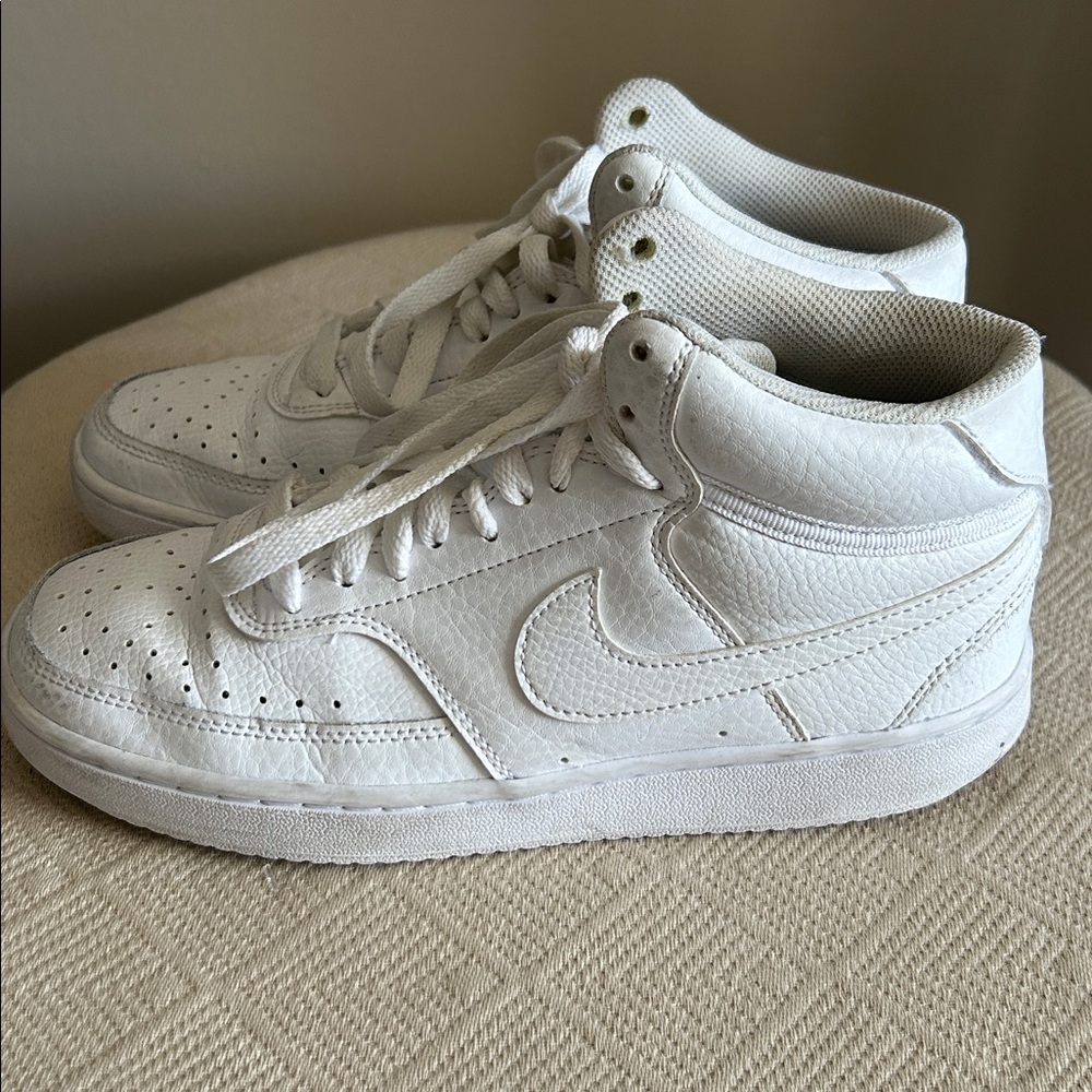 Nike White Classic Hi-Top Sneakers - Picture 10 of 10